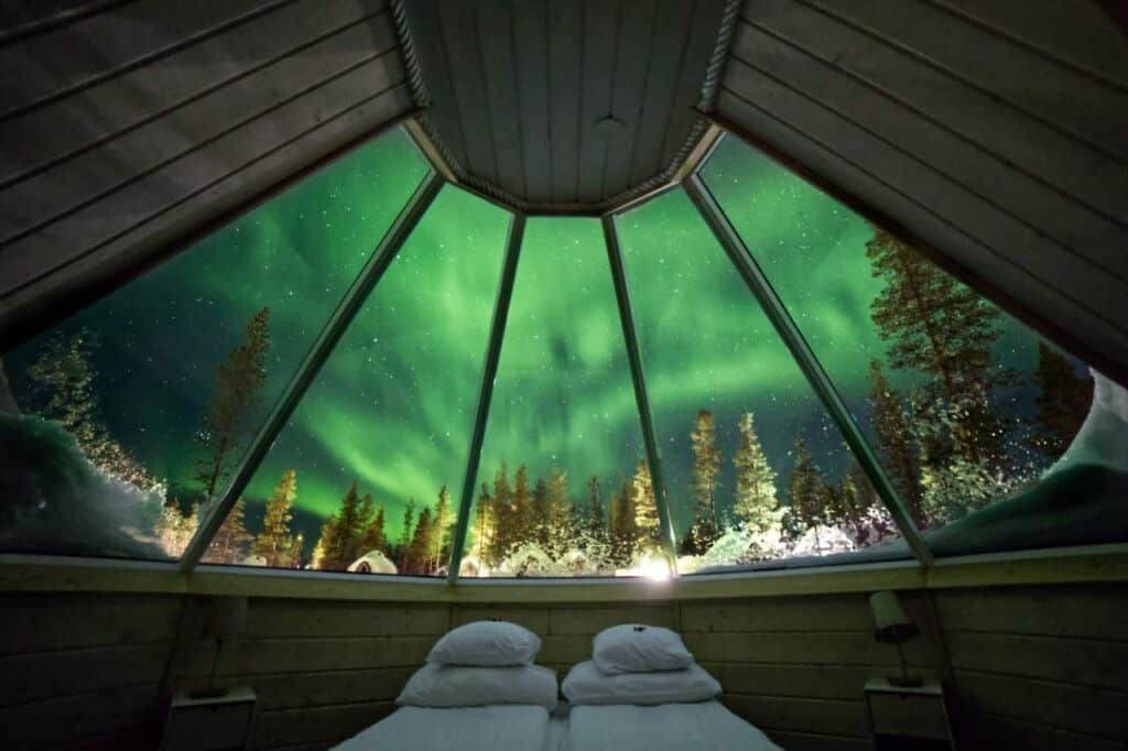 Northern Lights Village Saariselka Finland Winter Honeymoon Hotel